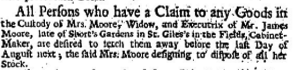 Daily Courant - Widow Moore