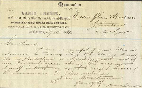 Denis Lundie - Gadd archive