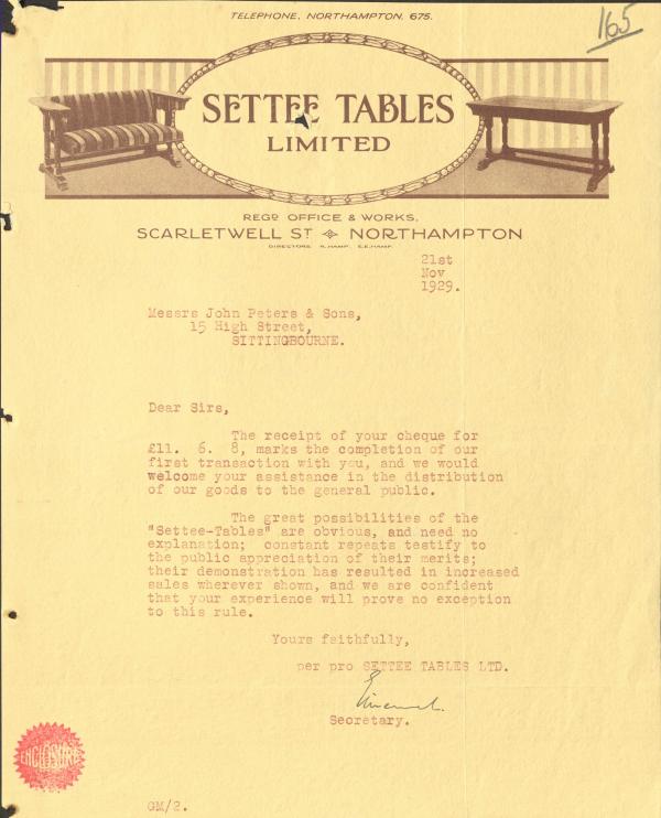 Settee Tables - Gadd archive