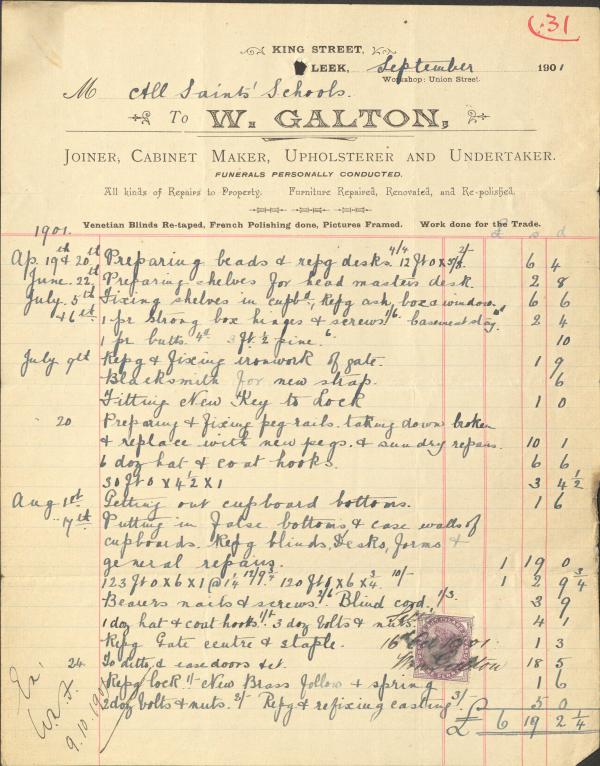 W. Galton - Gadd archive