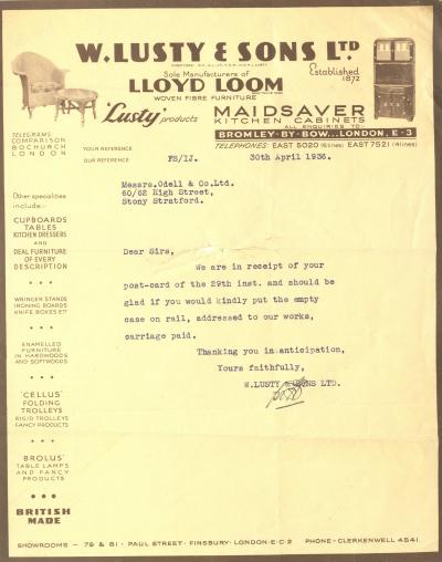 W, Lusty & Sons - Gadd archive